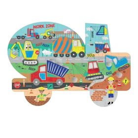 Floss and Rock Construction 40 Parça İnşaat Arabası Şekilli Yapboz