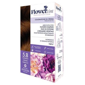 Flowertint 5.8 Açık Kahverengi Tütün Colorazione In Crema Saç Boyama Kiti