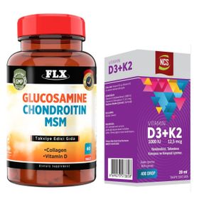 Flx Glucosamine Chondroitin MSM 60 Tablet + Ncs Vitamin D3 K2 20 ml Damla