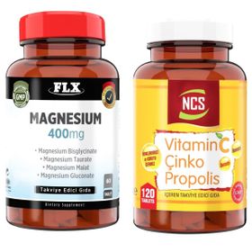 Flx Magnesium 400 mg 60 Tablet + Ncs Vitamin C Çinko Propolis 120 Tablet