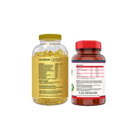 Flx Omega 3-6-9 180 Kapsül Balık Yağı + Coenzyme Q10 Karamuk 120 Tablet