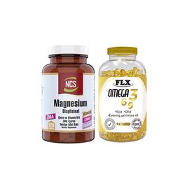 Flx Omega 3-6-9 90 Tablet + Ncs Magnesium Bisglisinat Vitamin B6 120 Tablet