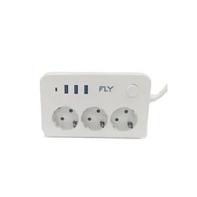 Fly 3406 Akım Korumalı Çocuk Korumalı 2 mt 3'lü Grup Priz