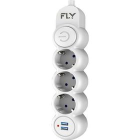 Fly 3'lü 2 m 2 USB 2.1A Akım Korumalı Priz