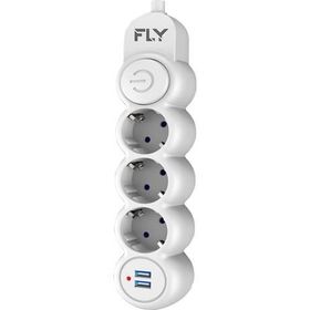 Fly 3'lü 2 m 2 USB 2.1A Akım Korumalı Priz