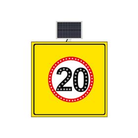 FM Trafik 1000x1000 mm 20 Km/H Sarı Zemin Hız Limiti