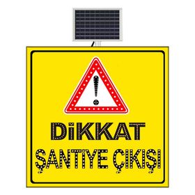 FM Trafik 1000x1000 mm Dikkat Şantiye Çıkışı