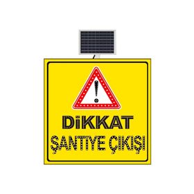FM Trafik 1000x1000 mm Dikkat Şantiye Çıkışı