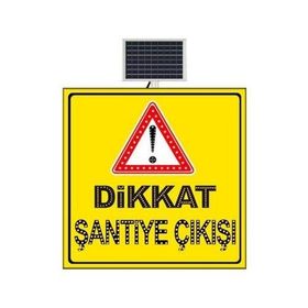 FM Trafik 1000x1000 mm Dikkat Şantiye Çıkışı