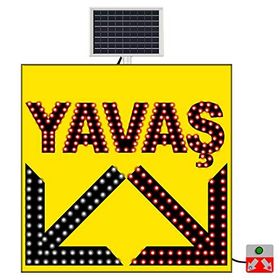 FM Trafik 1000x1000 mm Yavaş Çift Yönlü Ok