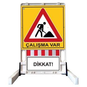 FM Trafik 150x90 cm Katlanır Uyarı Levhalı Bariyer Çalışma Var