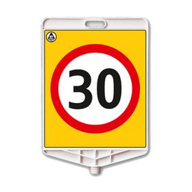 FM Trafik 30 kmh Dikdörtgen Uyarı Levhası