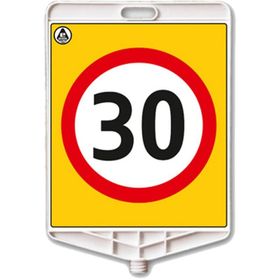 FM Trafik 30 kmh Dikdörtgen Uyarı Levhası