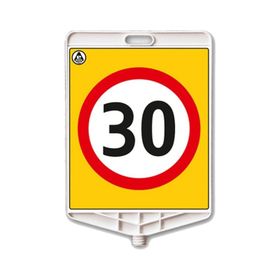 FM Trafik 30 kmh Dikdörtgen Uyarı Levhası