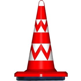 FM Trafik 500 mm Sert Baskılı Ağırlıklı Eko Plastik Koni