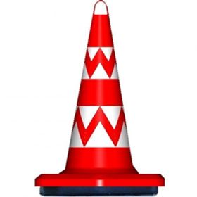 FM Trafik 500 mm Sert Baskılı Ağırlıklı Eko Plastik Koni