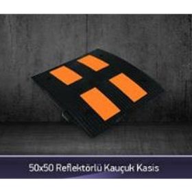 FM Trafik 50x50 Reflektörlü Kauçuk Kasis