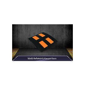 FM Trafik 50x50 Reflektörlü Kauçuk Kasis
