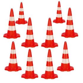 FM Trafik 520 mm 10 Adet Kırılmaz Trafik Konisi