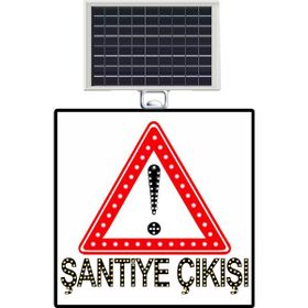 FM Trafik 600x600 mm Dikkat Şantiye Çıkışı