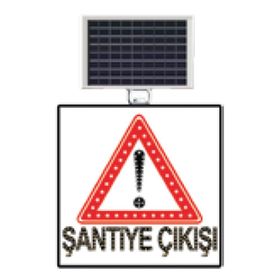 FM Trafik 600x600 mm Dikkat Şantiye Çıkışı