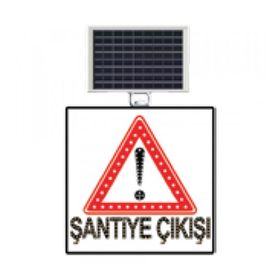 FM Trafik 600x600 mm Dikkat Şantiye Çıkışı