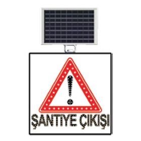 FM Trafik 600x600 mm Dikkat Şantiye Çıkışı