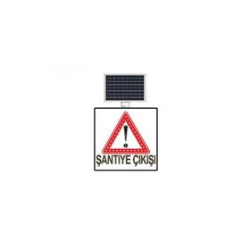 FM Trafik 600x600 mm Dikkat Şantiye Çıkışı
