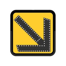 FM Trafik 60x60 cm Sağ Yön Ac Ledli Yol Bakım Levhası