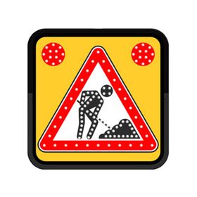 FM Trafik 60x60 cm Yolda Çalışma Var Ac Ledli Yol Bakım Levhası