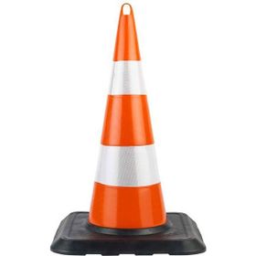 FM Trafik 75'lik Çift Reflektifli Ağırlıklı Kırılmaz Trafik Konisi