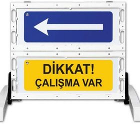 FM Trafik 91x100 cm Katlanır Uyarı Levhalı Bariyer Çalışma Var