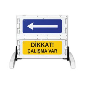 FM Trafik 91x100 cm Katlanır Uyarı Levhalı Bariyer Çalışma Var