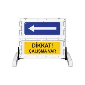 FM Trafik 91x100 cm Katlanır Uyarı Levhalı Bariyer Çalışma Var