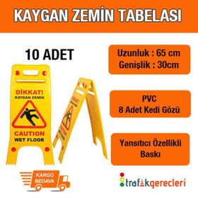 FM Trafik Baskılı 10 Adet Kaygan Zemin Tabelası