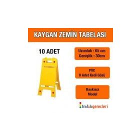 FM Trafik Baskısız 10 Adet Kaygan Zemin Tabelası