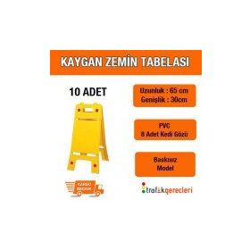 FM Trafik Baskısız 10 Adet Kaygan Zemin Tabelası