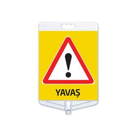 FM Trafik Çift Taraflı Yavaş Uyarı Tabelası