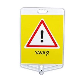 FM Trafik Çift Taraflı Yavaş Uyarı Tabelası
