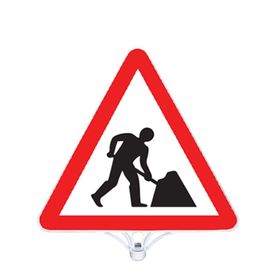 FM Trafik Çift Taraflı Yolda Çalışma Var Tabelası