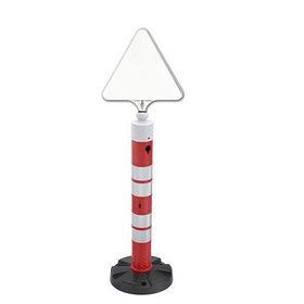 FM Trafik Dubalı Uyarı Dikme 110 mm Reflektifli + Üçgen Tabela