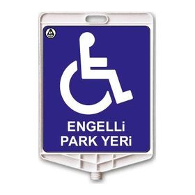 FM Trafik Engelli Park Yeri Dikdörtgen Uyarı Levhası