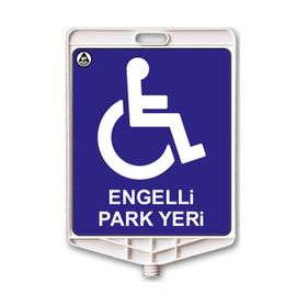 FM Trafik Engelli Park Yeri Dikdörtgen Uyarı Levhası