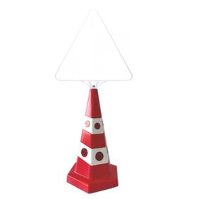 FM Trafik Kedi Gözlü 650 mm Üçgen Tabela Reklam Konisi