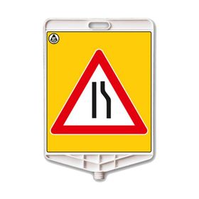 FM Trafik Sağdan Daralan Yol Dikdörtgen Uyarı Levhası