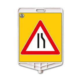 FM Trafik Sağdan Daralan Yol Dikdörtgen Uyarı Levhası