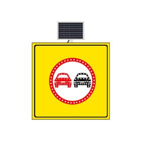 FM Trafik Sarı Zemin 1000x1000 mm Güneş Enerjili Sollama Yasak