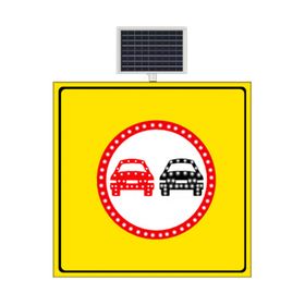 FM Trafik Sarı Zemin 1000x1000 mm Güneş Enerjili Sollama Yasak