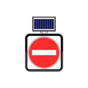 FM Trafik Solar Flaşörlü Ledli Trafik Levhası 60x60 cm Girilmez