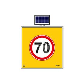 FM Trafik Solar Ledli 100X100 cm 70 kmh Yol Bakım Levhası